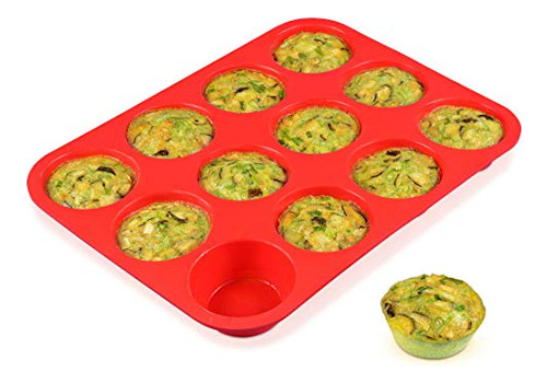 Molde Silicona 12 Cupcakes Caketime - Antiadherente Sin Bpa