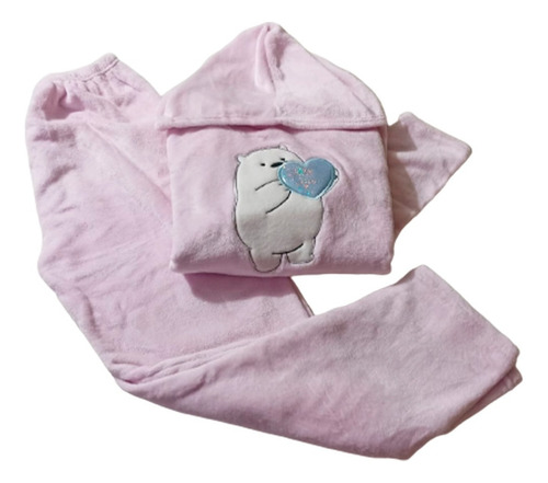 Pijamas Térmicas Oso Polar Corazon Para Niñas