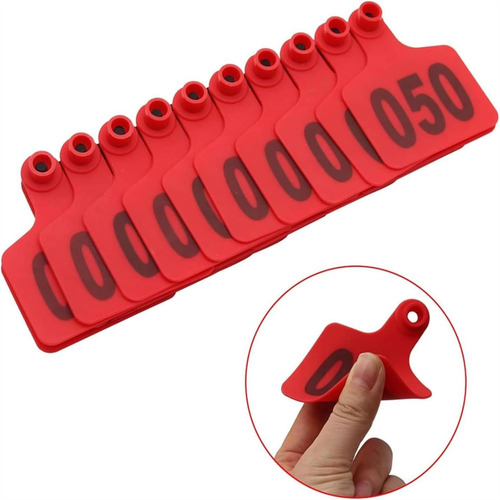 001-100 Aretes Para Cerdo Ganado Numeros Láser Con Pinza