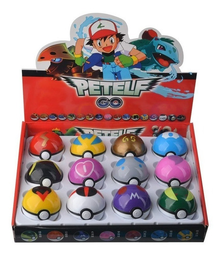 Set 12 Pokebolas Figuras De Accion Pokemon Coleccionable