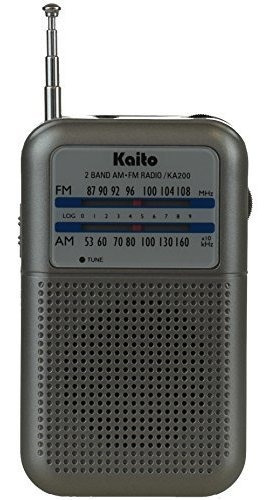 Radio De Bolsillo Kaito Ka200s, Gris.