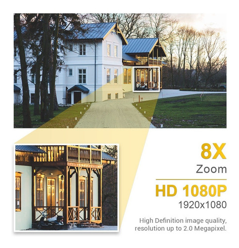 Cámara Ip Wifi Exterior Fhd 1080 2mp Zoom 8x Ptz Escam Qf288