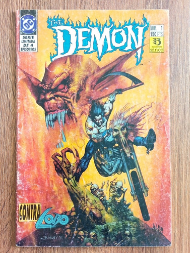 The Demon Contra Lobo N°1/4 Ed. Zinco Junio 1991 Dc Comics