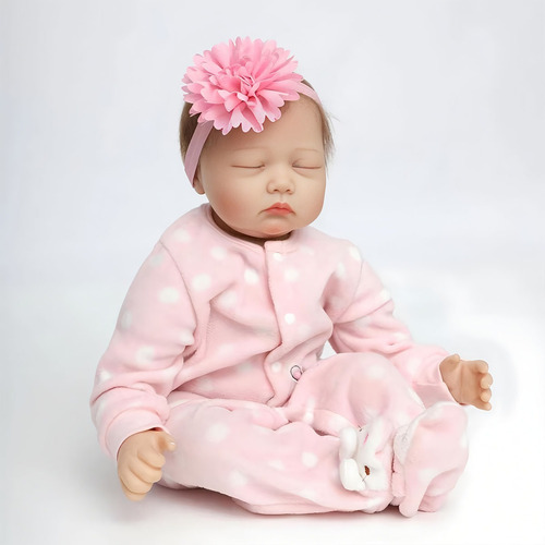 55cm Muñeca Bebé Reborn De Silicona Y Algodón, Regalo Niña