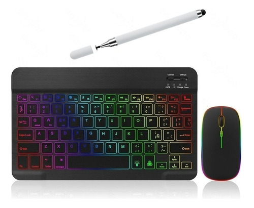 Juego Teclado Y Mouse Inalámbricos Goojodoq For iPad
