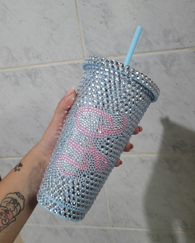 Vaso Personalizado Con Strass 750 Ml Con Nombres