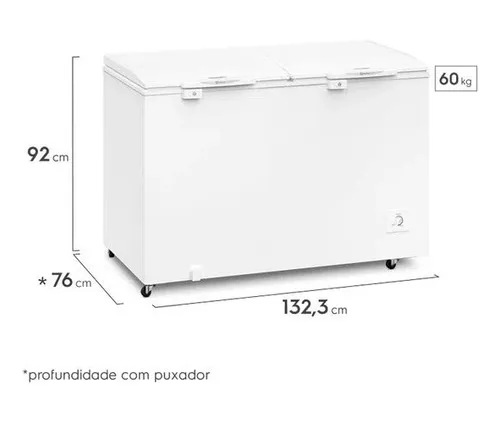 Freezer Horizontal Electrolux 407 Litros H440 Color Blanco
