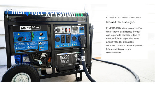 Generador Portátil Duromax Xp13000hx - Combustible Dual Gasolina Y Gas Propano 13,000w - Con Alerta De Co