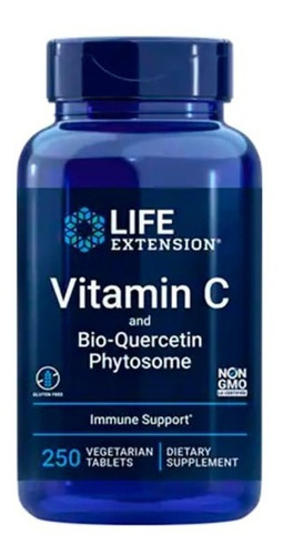 Life Extension Vitamina C con Bio-Quercetin Phytosome - 1000mg - 250 Tabs - Sin sabor