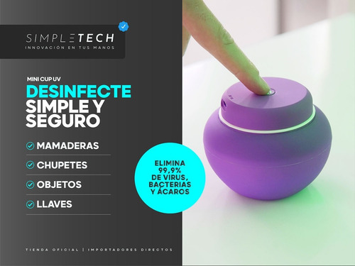 Imagen 6 de 7 de Esterilizador Desinfectante Chupetes Portatil Uv Recargable