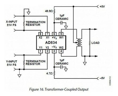 Ad834 Multiplicador Analógico Mixer Multiplicador De