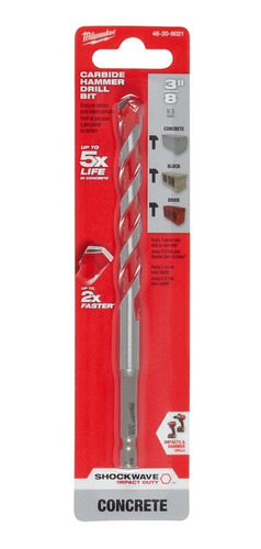 Broca Hexagonal 3/8 X4 X6   P/concreto Milwaukee 48-20-9021