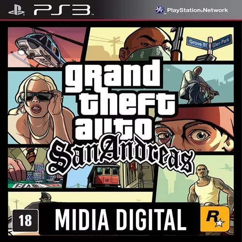 gta san andreas para ps3 em mídia digital