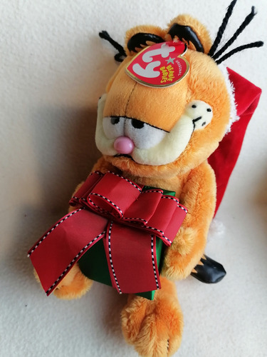 Peluche Original Garfield Happy Holiday Navidad 24cm. Ty. 