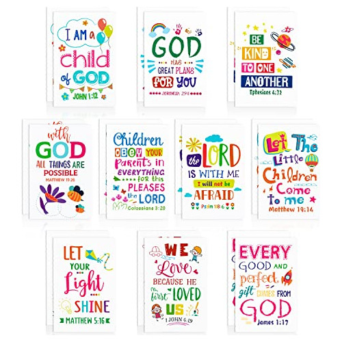 20 Cuadernos De Notas De Versículos Bíblicos Niños C...