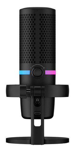 Microfone HyperX DuoCast Condensador Cardioide cor preto