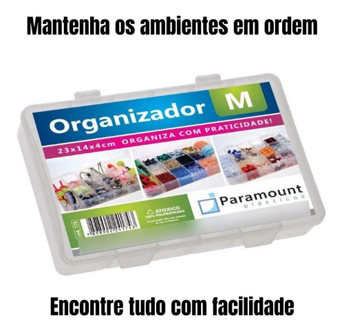 Kit 5 Estojo Organizador M Com Divisorias Parafusos Micanga