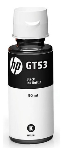 Botella de tinta negra de recarga Gt53 HP, 90 ml, 1vv22al Equiv Gt51