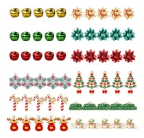 Comprar Dijes De Cuentas De Navidad Para Hjoyas, Lazo Rojo Y Verde,.