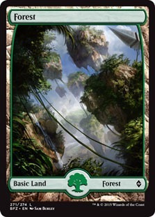 Cartas Magic: Bosque Bfz Arte 271 Textless !!! Mtg Bsas