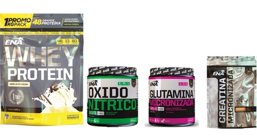Glutamina Ena+oxido Nítrico Ena+ Creatina Ena+ Whey Protein