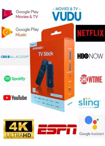 Tv Stick Convertidor Smart Tv Android 14.0 16gb+2gb+5g Negro Estándar