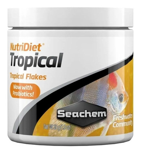 Ração Nutridiet Tropical Flakes W/probio 30g Seachem