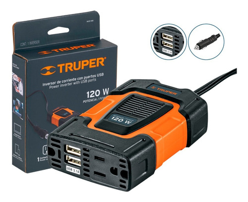 Inversor De Corriente 120 W Truper 10447