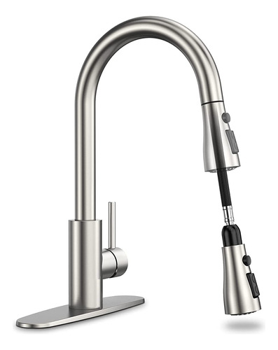 Grifo De Cocina Acero Inoxidable, Mezclador De Agua Caliente