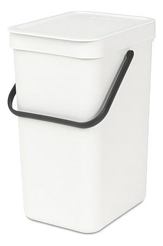 Bote reciclaje con asa blanco 12L Brabantia 109782