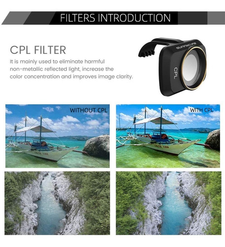 Imagen 7 de 9 de 6 Filtros Nd Sunnylife Dji Mini/2/se Cp Uv Nd4 Nd8 Nd16 Nd32