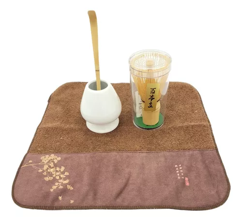 Set Batidor Bambú Te Matcha Con Soporte Base Cerámica