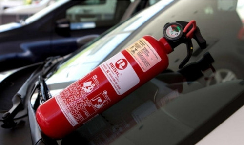 Imagem 3 de 3 de Extintor Automotivo Abc 1kg Universal/fino Valid. 5 Anos *10