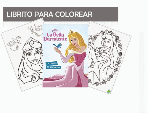 Kit Imprimible Librito Para Colorear Bella Durmiente