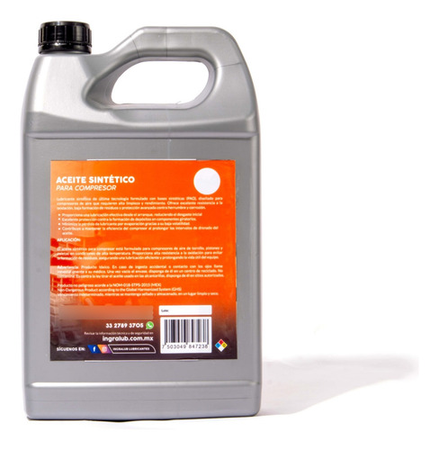 Aceite Sintético Para Compresor De Tornillo Iso Vg 100 Galón