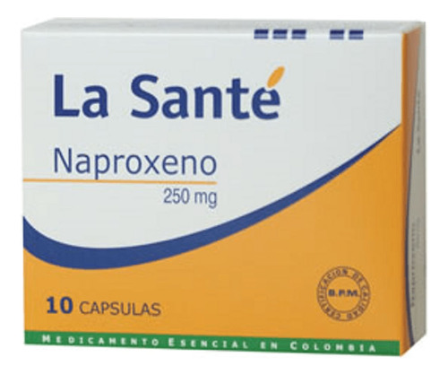 Naproxeno 250mg X 10 Capsulas