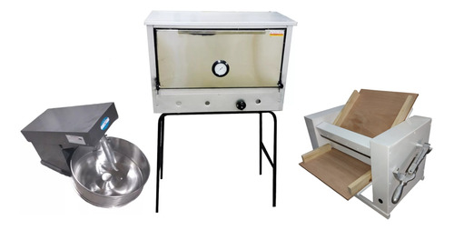 Horno Pizzero 12 Moldes Sobadora 450 Amasadora 20 Kg Y Molde