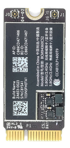 Tarjeta Wifi Bcm94360cs2 De 5 G Gigabit Bluetooth 4.0 Para M