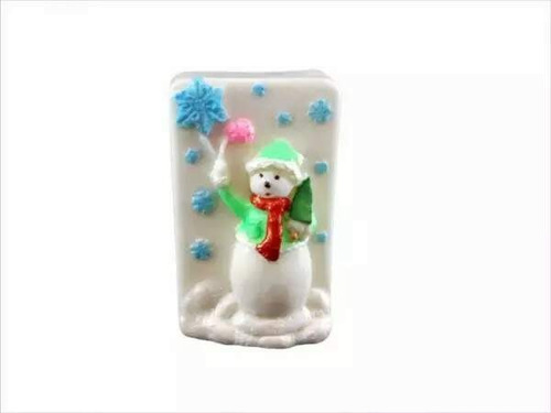 Molde Forma Silicone Boneco De Neve Retangular