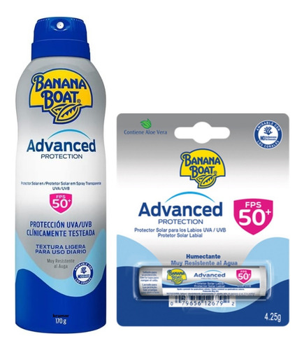 Protector Solar Advance Labios Y Piel 50 Fps Banana Boat 2pz