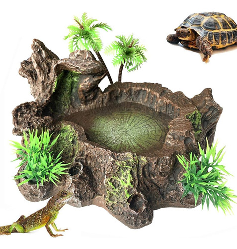 Plataforma De Reptiles De Resina Tronco De Arbol Artificial 