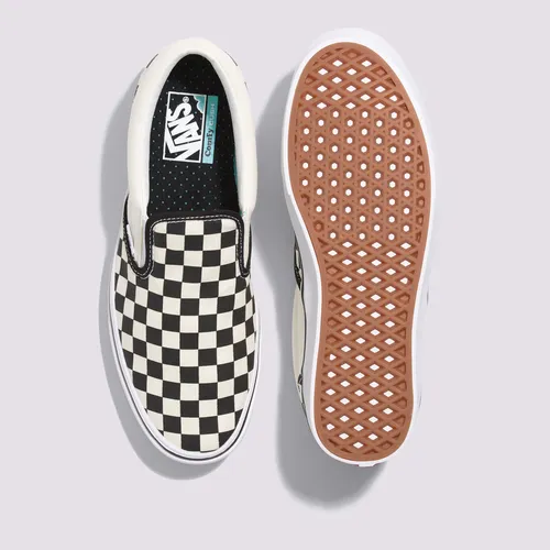 Tenis Clásicos Blanco Hueso Comfycush Slip-on Checkerboard V