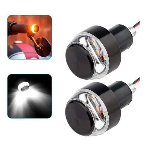 Juego Giros Led Puño Manubrio Para Moto Posicion Y Stop X 2