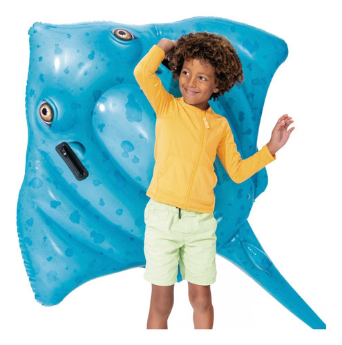 Colchoneta para pileta raya Intex 57576 - azul
