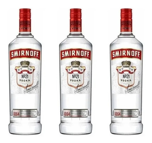 Vodka Smirnoff 700ml Original X3 Zetta Bebidas