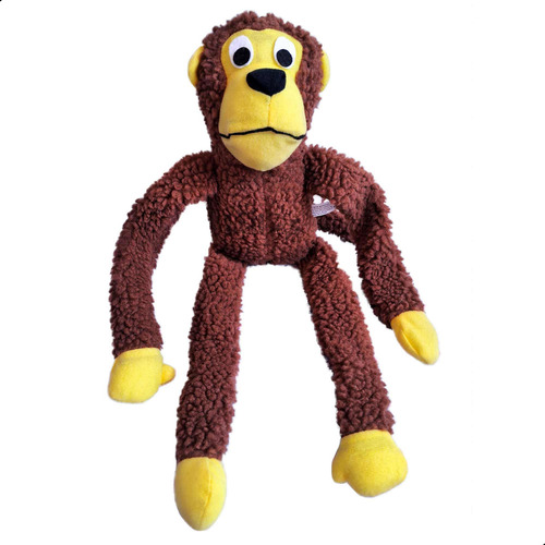 Brinquedo Mordedor Pelúcia Macaco Grande Com Apito 46 Cm Pet