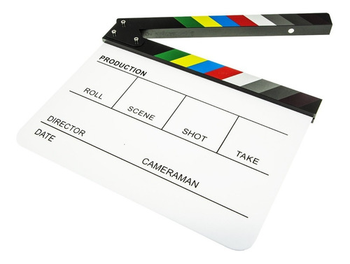 Claqueta Acrilica Magnetica Video Clapper Producciones Cine