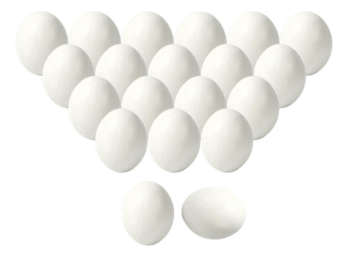 Diy Huevos De Pascua Huevos Falsos Suministros Blanco 20cps