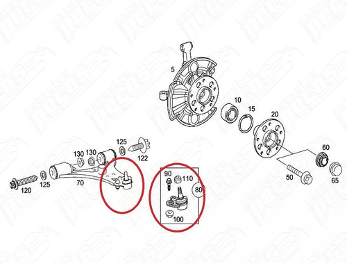 Mercedes B180 1.7 2008-2011 Pivo Bandeja Dianteira