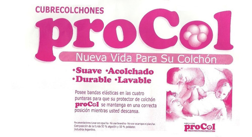 Cubrecolchon Procol Queen 200x160cm.esquinas C/elasticos